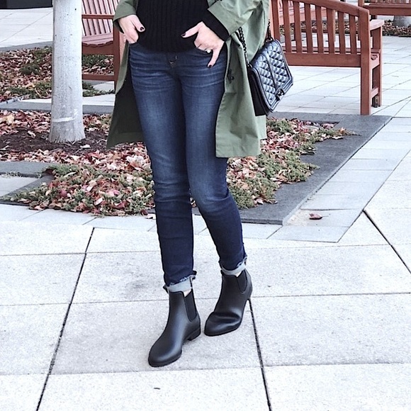 J.Crew Mercantile Chelsea Rain Boots Women’s Black Size 10 - Picture 1 of 10